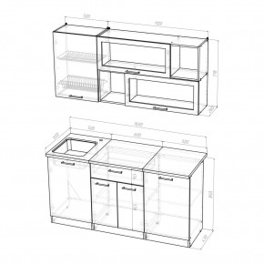 ЯНА Кухонный гарнитур Стандарт (1600 мм) в Воткинске - votkinsk.mebel24.online | фото 2